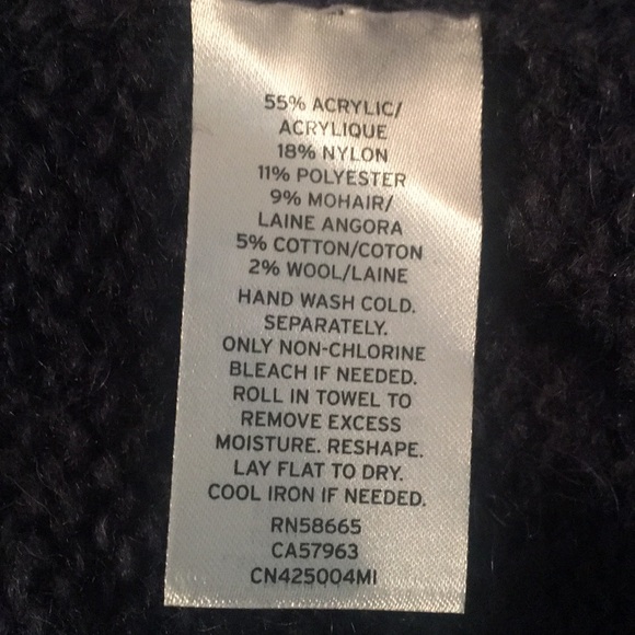 Caslon Wool/Angora Blend Striped Mixed Knit Mock Neck Sweater Size XL - Picture 10 of 10